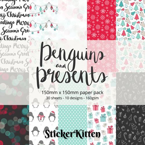 Penguins and Presents Paper Pack - Christmas Paper Pack