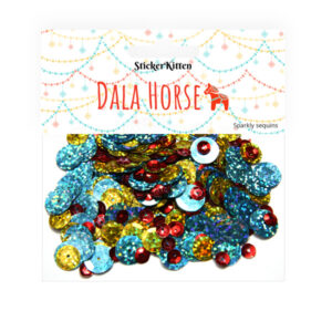 Dala Horse Sparkly Sequins