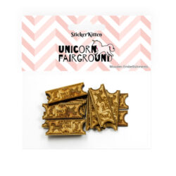 Unicorn Fairground Wooden Tickets