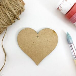 Small MDF wooden heart blank