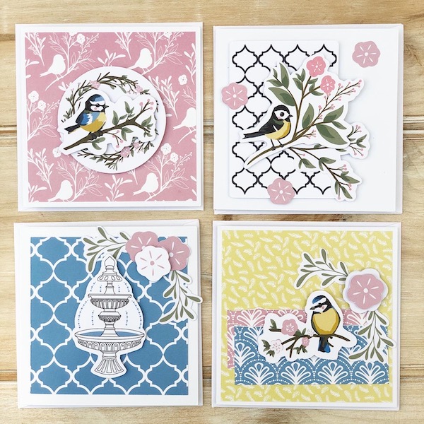 Bird Garden Basics Card Kit - 4 cards LR