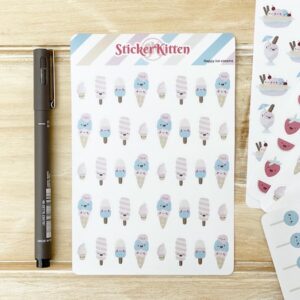 Cute Ice Cream Stickers